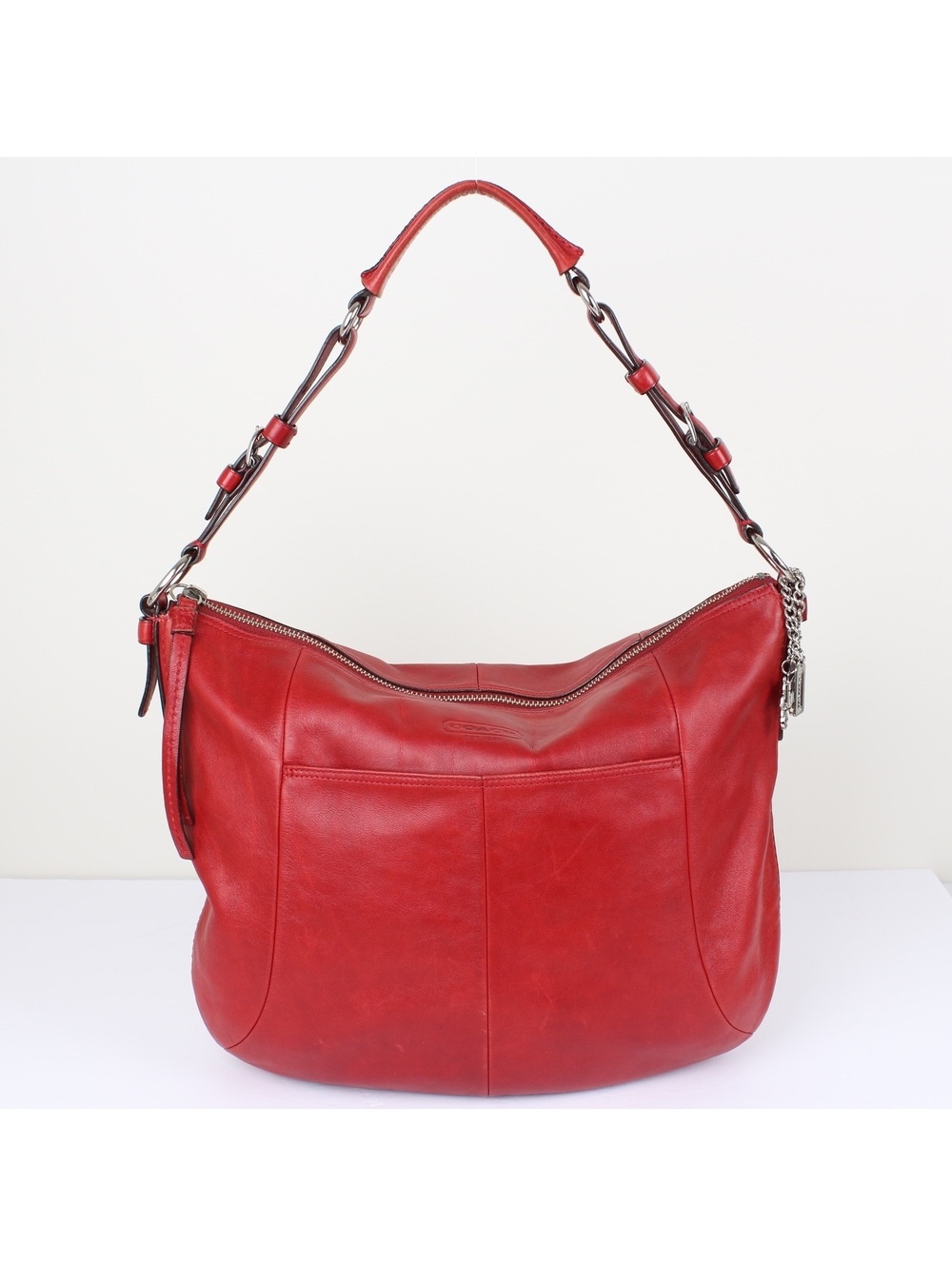 Vintage Coach Legacy 12684 Red Leather Y2K Large Hobo Shoulder Bag